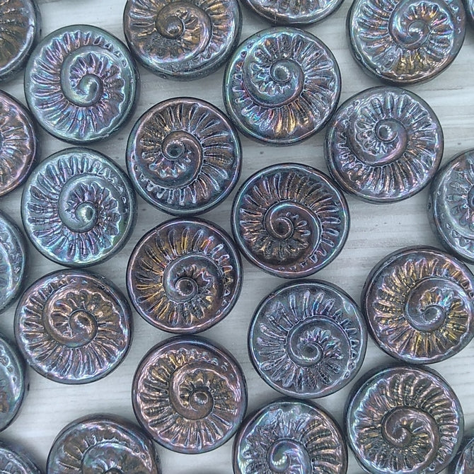 4 x 18mm fossils in Black Nebula