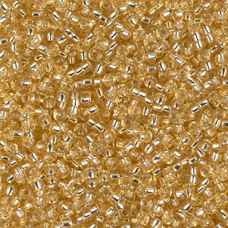 0002 - 10g Size 6/0 Miyuki seed beads in Silver lined Light Gold