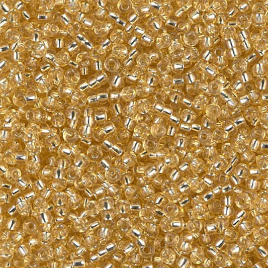 0002 - 10g Size 6/0 Miyuki seed beads in Silver lined Light Gold