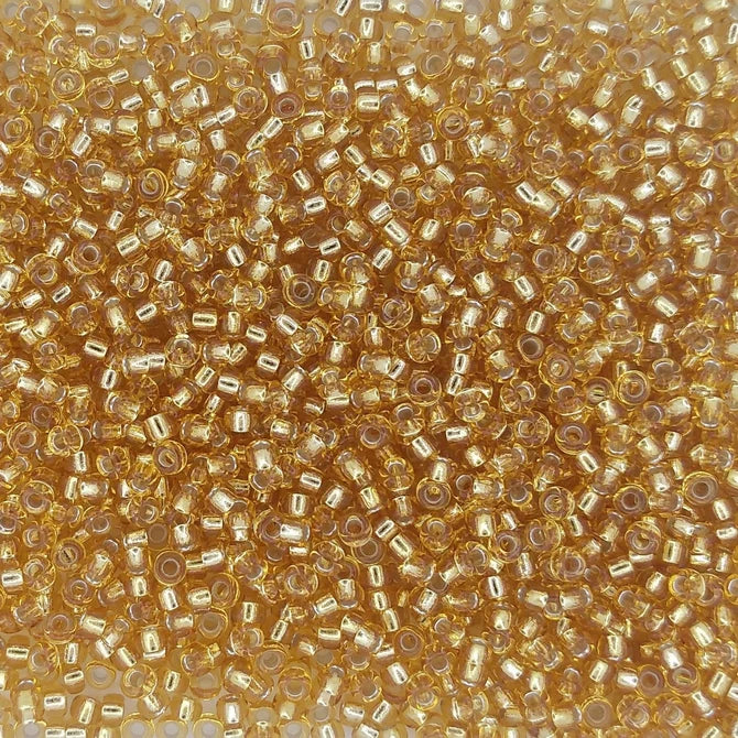0004 - 50g Size 11/0 Miyuki seed beads in Silver lined Dark Gold