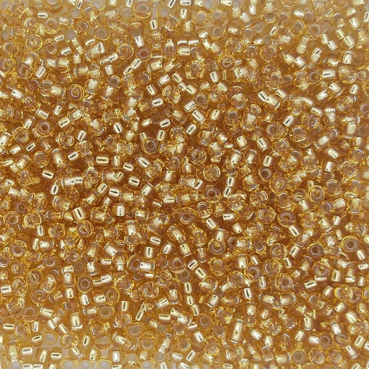 0004 - 50g Size 11/0 Miyuki seed beads in Silver lined Dark Gold