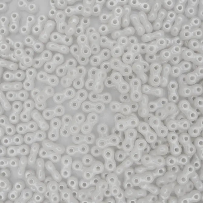 5g x 5mm Mini Infinity beads in Pastel White