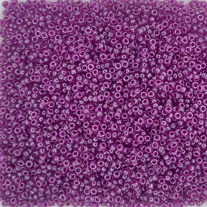 2236 - 25g Size 15/0 Miyuki seed beads in Transparent Raspberry Lustre