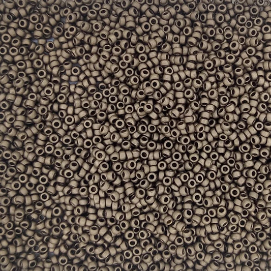 2006 - 25g Size 15/0 Miyuki seed beads in Matt Metallic Dark Bronze