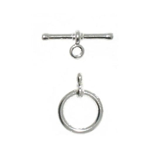 3 x 13mm toggle clasps in Silver (UK production)