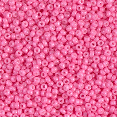 1385 - 50g Size 11/0 Miyuki seed beads in Dyed Opaque Pink