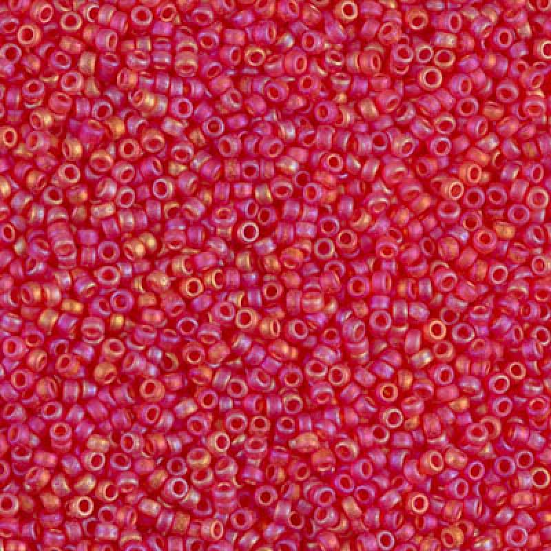 0140FR - 50g Size 11/0 Miyuki seed beads in Frosted Red AB