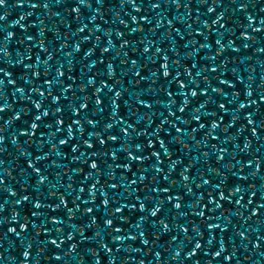 1424 - 10g Size 11/0 Miyuki seed beads in Silver lined Teal