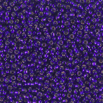 1427 - 10g Size 11/0 Miyuki seed beads in Silver lined Dark Violet
