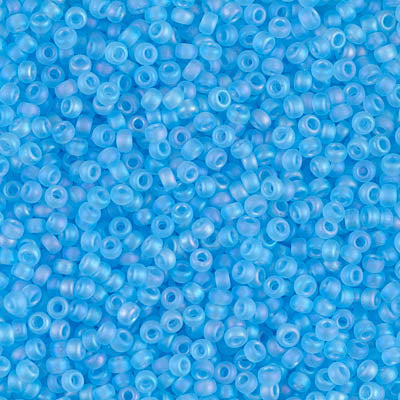 0148FR - 50g Size 11/0 Miyuki seed beads in Matt Light Blue AB