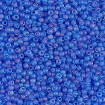 0150FR - 50g Size 11/0 Miyuki seed beads in Matt Transparent Sapphire AB