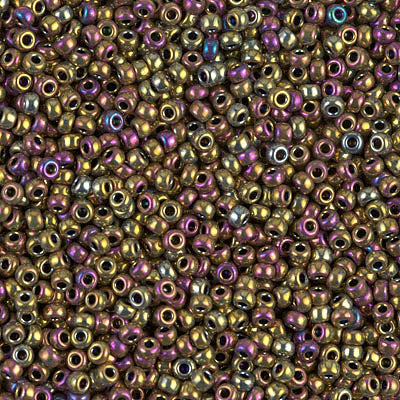 0188 - 5g Size 11/0 Miyuki seed beads in Metallic Purple Gold Iris