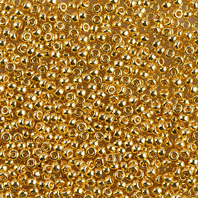 0191 - 2g Size 11/0 Miyuki seed beads in 24kt Gold plated