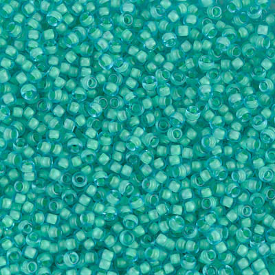 1927 - 10g Size 11/0 Miyuki seed beads in SF Mint lined Aqua