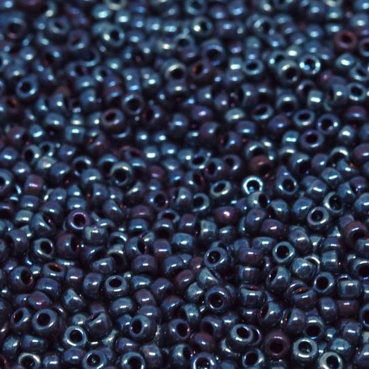 1959 - 10g Size 11/0 Miyuki seed beads in Metallic Blue Iris