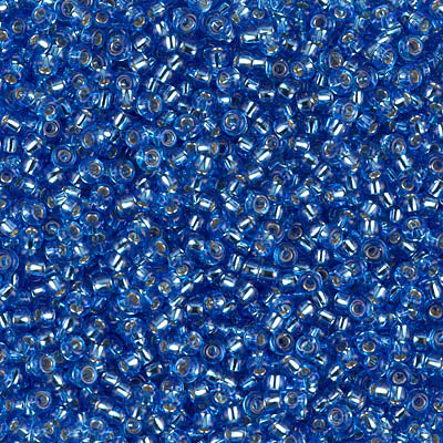 0019 - 50g Size 11/0 Miyuki seed beads in Silver lined Sapphire