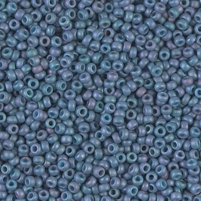 2030 - 10g Size 11/0 Miyuki seed beads in Matt Metallic Steel Blue Lustre