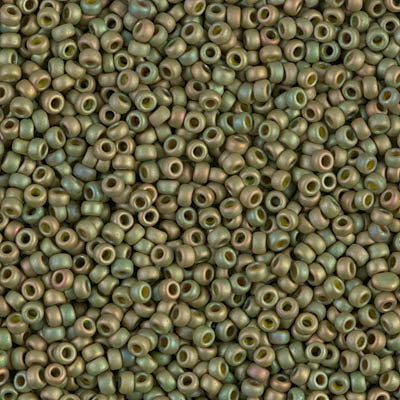 2033 - 10g Size 11/0 Miyuki seed beads in Matt Opaque Light Olive Lustre