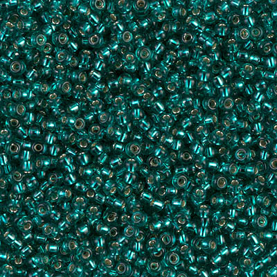 2425 - 10g Size 11/0 Miyuki seed beads in Silver lined Teal