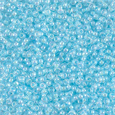 0278 - 10g Size 11/0 Miyuki seed beads in Aqua lined Crystal AB