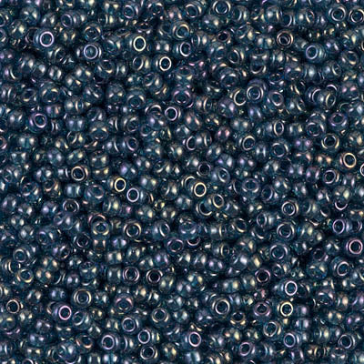 0305 - 50g Size 11/0 Miyuki seed beads in Montana Blue Gold Lustre