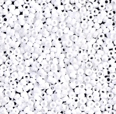 0402 - 10g Size 11/0 Miyuki seed beads in Opaque White