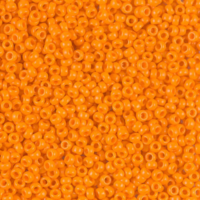 0405 - 50g Size 11/0 Miyuki seed beads in Opaque Tangerine