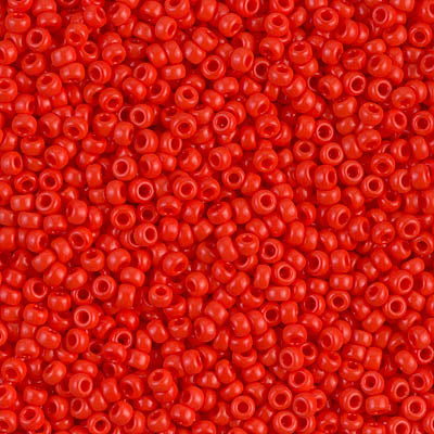 0407 - 10g Size 11/0 Miyuki seed beads in Opaque Red