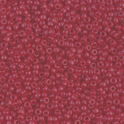 0408 - 10g Size 11/0 Miyuki seed beads in Opaque Dark Red