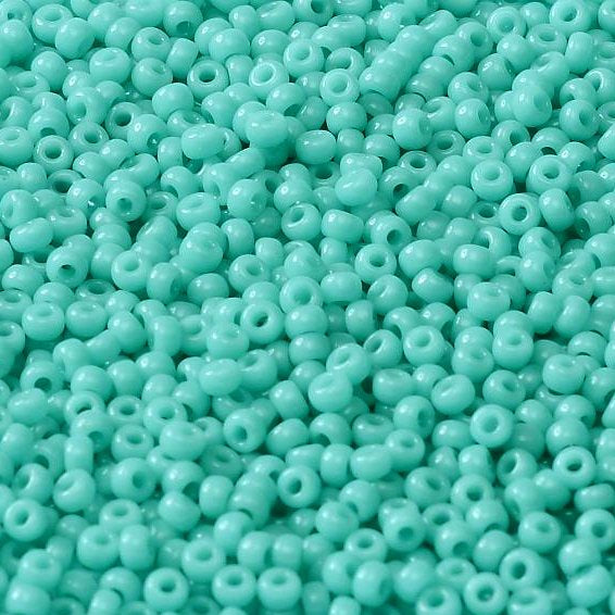 0412L - 10g Size 11/0 Miyuki seed beads in Light Turquoise Green
