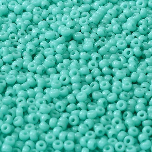 0412L - 50g Size 11/0 Miyuki seed beads in Light Turquoise Green
