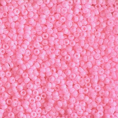 0415 - 50g Size 11/0 Miyuki seed beads in Opaque Pink