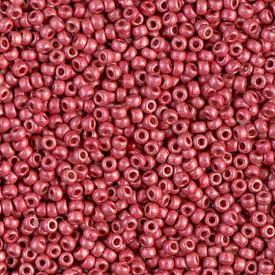 4211F - 10g Size 11/0 Miyuki seed beads in Matt Duracoat Galvanised Light Cranberry