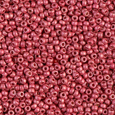 4211F - 50g Size 11/0 Miyuki seed beads in Matt Duracoat Galvanised Light Cranberry