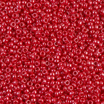 0426 - 50g Size 11/0 Miyuki seed beads in Opaque Red Lustre