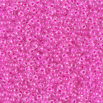 4302 - 5g Size 15/0 Miyuki seed beads in Luminous Hot Magenta