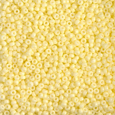 4451 - 50g Size 11/0 Miyuki seed beads in Duracoat Opaque Light Lemon Ice