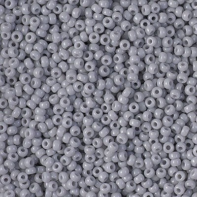 0498 - 50g Size 11/0 Miyuki seed beads in Opaque Cement Grey