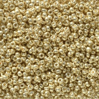 5101 - 10g Size 11/0 Miyuki seed beads in Duracoat Galvanised Pale Gold