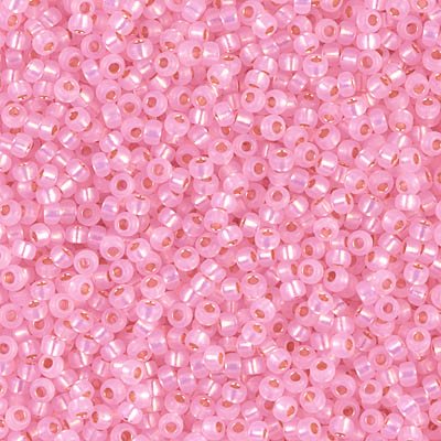 0643 - 5g Size 15/0 Miyuki seed beads in Silver lined Pink