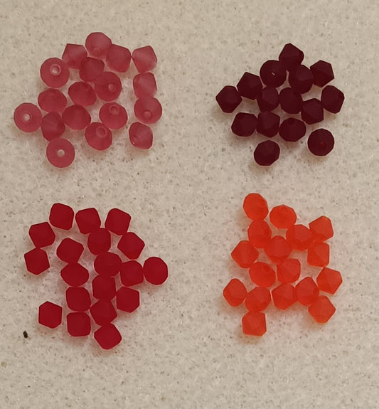 Bicone mix  - Jean Power's Winter 2026 Beadalong in Reds
