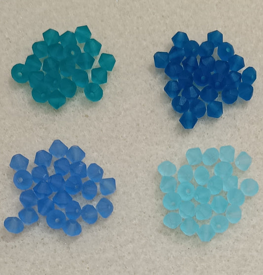 Bicone mix  - Jean Power's Winter 2026 Beadalong in Blues