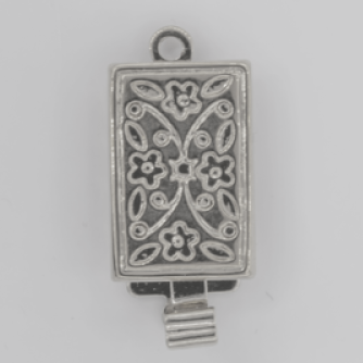Neumann White Bronze clasp with 1 row 12676 - 12.5x8mm