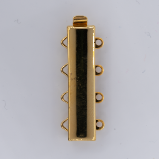 Neumann Gold clasp with 4 rows 12788 - 24x6mm