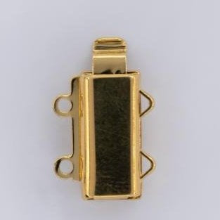 Neumann Gold clasp with 2 rows 12788 - 13x6mm