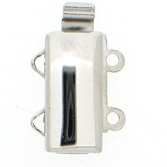 Neumann White Bronze clasp with 2 rows 12788 - 13x6mm