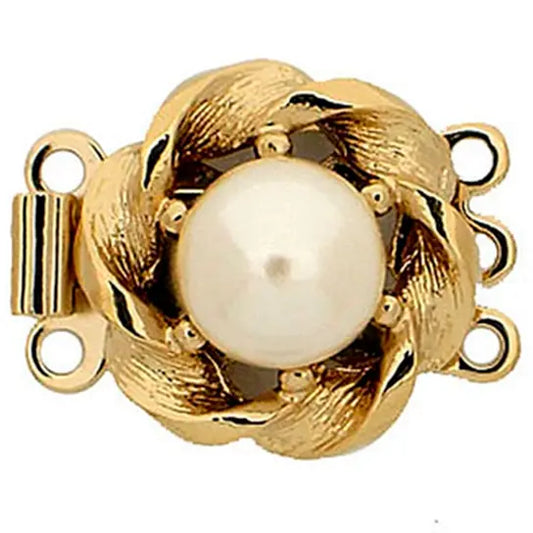 Neumann Gold clasp with 3 rows 13452 - 14mm