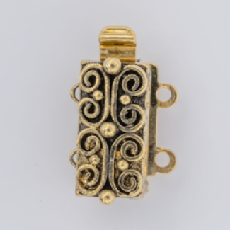 Neumann Antique Gold clasp with 2 rows 13495 - 13x6mm