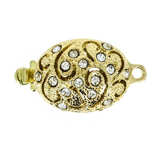 Neumann Antique Gold clasp with 1 row 14278 - 11x19mm