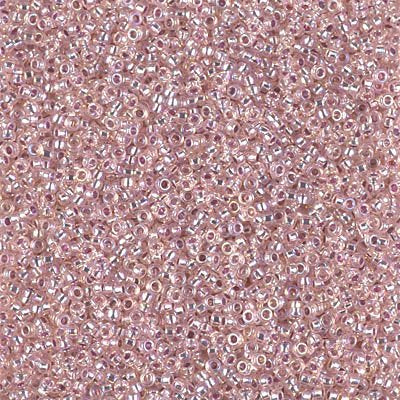 1023 - 5g Size 15/0 Miyuki seed beads in Silver lined Light Blush AB